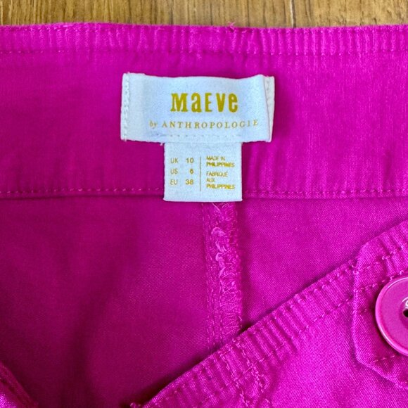 MAEVE by Anthropologie Colette Sailor Shorts Womens 6 Pink Purple Short Women - Picture 7 of 10